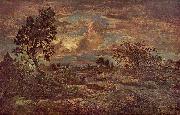 Theodore Rousseau Sonnenuntergang bei Arbonne oil painting